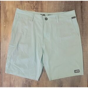 Pelagic Mens Size 38  10" Inseam Deep Sea Hybrid Athletic Turquoise Shorts EUC